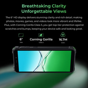 Oukitel G5 6-inch HD+ display rugged smartphone with bright and clear screen