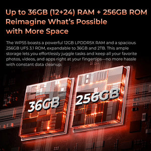 Oukitel WP55 5G rugged phone with 12GB RAM and 256GB storage with NFC support for smooth multitasking and large file storage