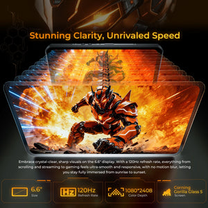 OUKITEL WP66 rugged phone featuring 120Hz display, full HD resolution, Gorilla Glass 5 protection and ultra smooth gaming performance