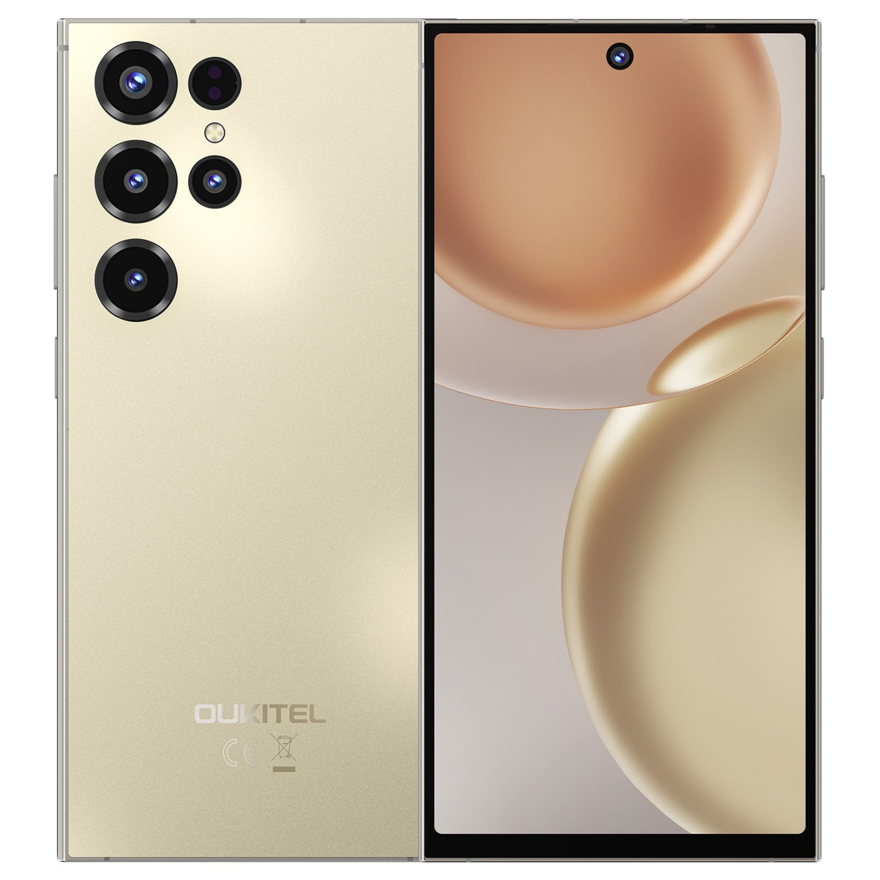 OUKITEL C67 smartphone in gold