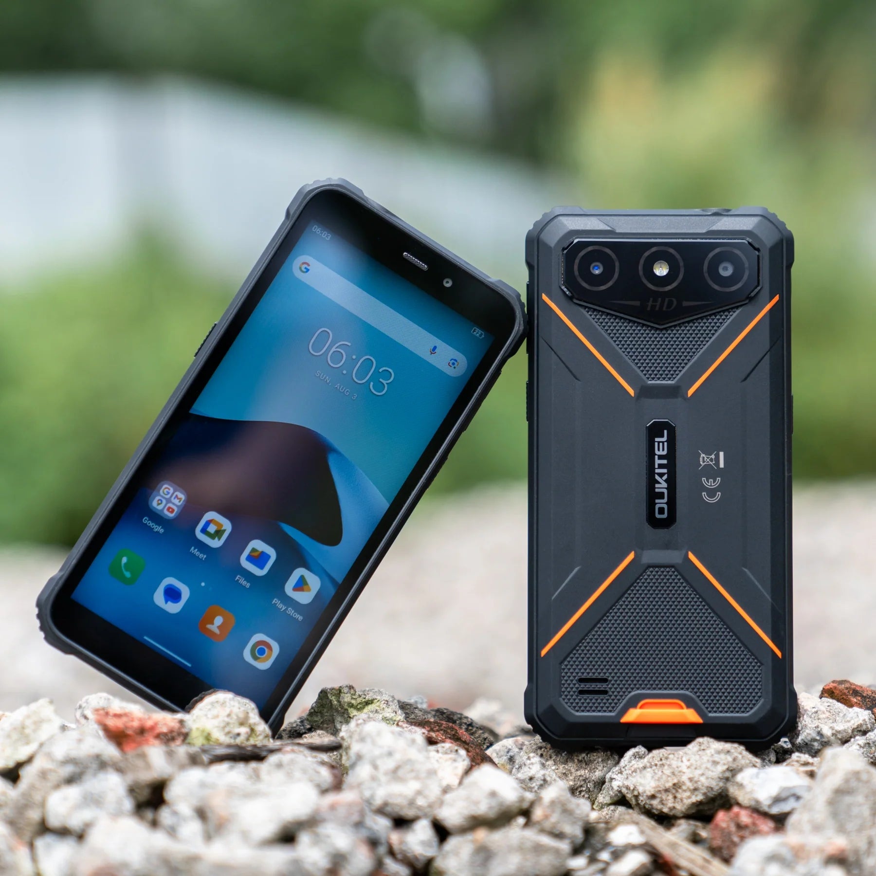 OUKITEL G3-EV Rugged Phone 6'' HD+ Display 6300mAh Big Battery 13MP Camera Android 14(4GB+128GB)