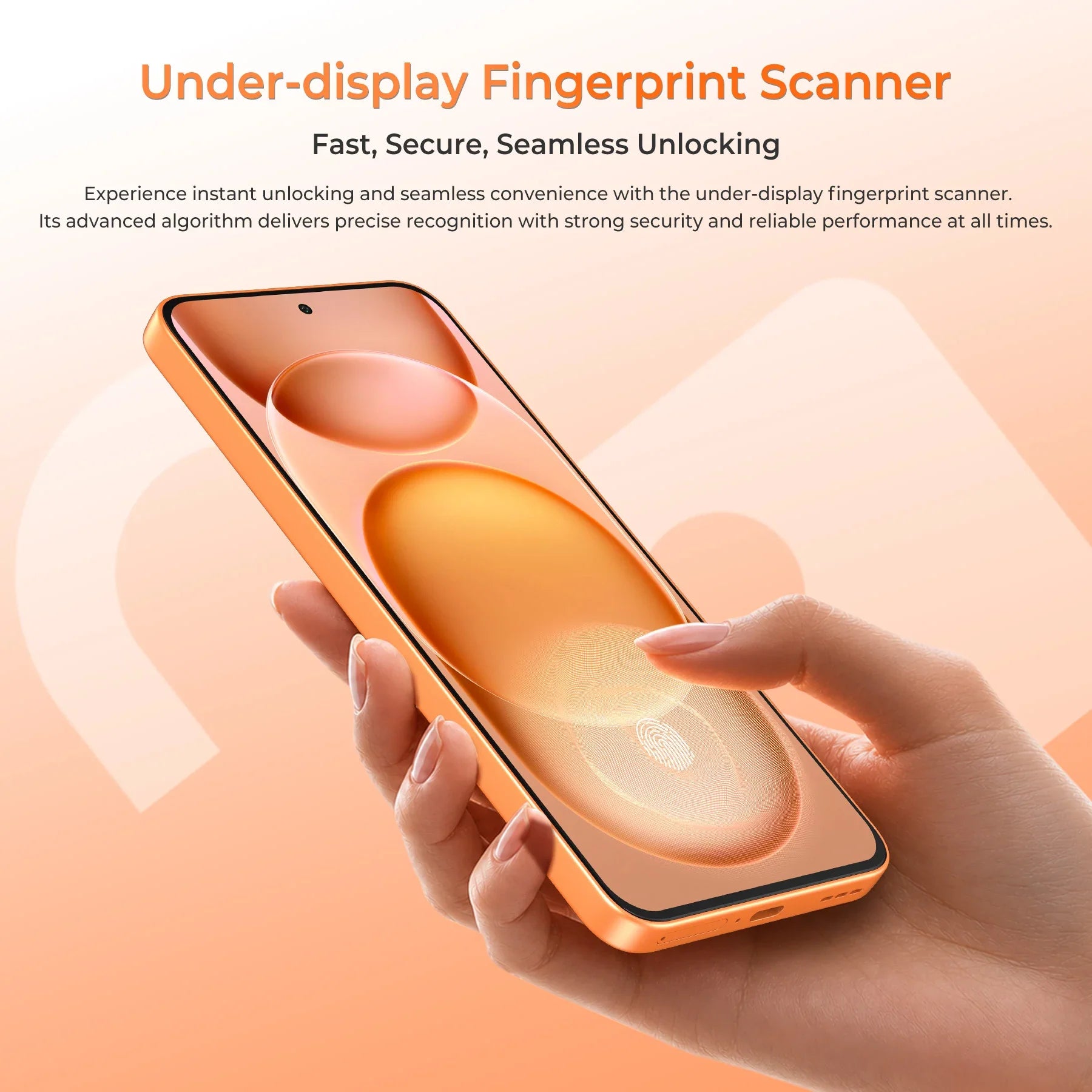 OUKITEL P2 Plus under‑display fingerprint scanner – Fast, secure, and seamless unlocking with advanced recognition algorithm for reliable performance and instant access
