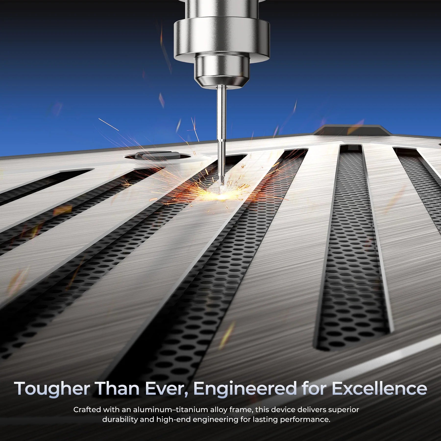 OUKITEL RT10 5G tablet with a durable aluminum-titanium alloy frame, engineered for superior toughness and lasting performance.