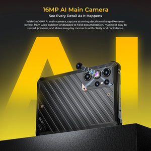 OUKITEL RT11 Rugged Tablet with 16MP AI camera for clear outdoor photos and field documentation