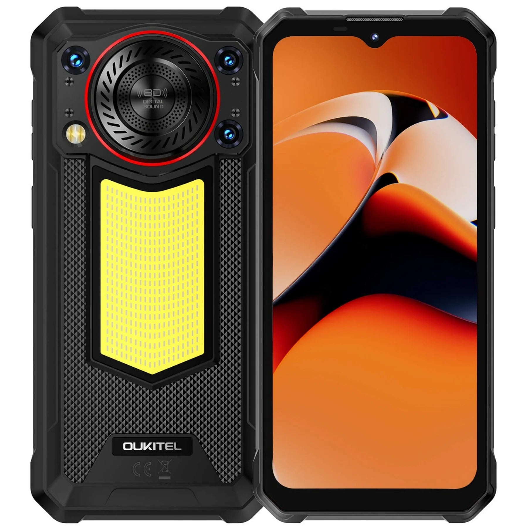 OUKITEL WP53 S 4G Rugged Phone 6.52'' FHD+ Display 11000mAh Big Battery 50MP Camera Camping Light Android 15(4GB+128GB NFC)