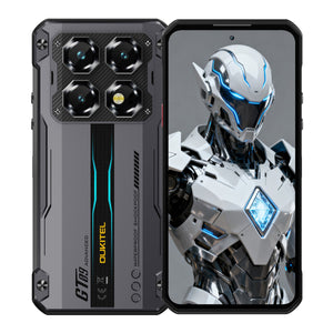 Oukitel WP60 gray 5G rugged phone featuring Android 15, 108MP camera, and large 10000mAh battery.
