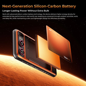 OUKITEL WP68 Air rugged smartphone featuring advanced silicon-carbon battery technology for higher energy density, longer battery life, and a slim lightweight design.